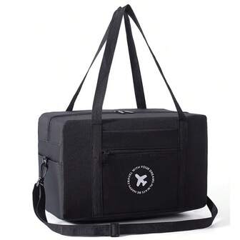 Travel Bag Ryanair 40x20x25cm Foldable Hand Luggage Booth Waterproof Travel Bag Men's And Women's Travel Bags Hospital Sports Bag Lightweight Weekend Black