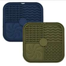 1/2 piezas Alfombrilla cuadrada para lamer para perros, tazón de alimentación lenta de silicona con ventosa, almohadilla de entrenamiento para perros