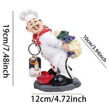 Funny Resin Chef Bottle Holder, Kitchen Bar Decor With Bottle Opener, Practical Home Accessory