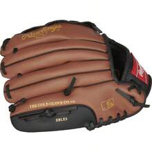 Rawlings Players Glove Series TBall and Youth Baseball Gloves Sizes 9" 11.5" - Bronceado oscuro y negro - Ver 5