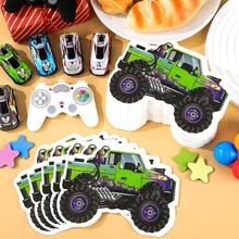 20pcs/40pcs/60pcs Monster Truck Paper Napkins Monster Robot Birthday Decoration Purple Green Truck Shaped Disposable Lunch Napkins Monster Truck Theme Party Supplies Racing Birthday Decoration Birthday Party Favors - Multicolor - View 3