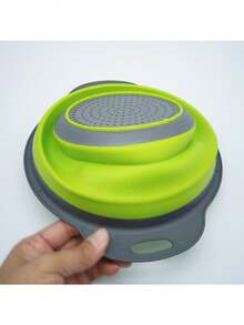 Coladores y filtros de alimentos, juego de filtros de agua plegables, perfectos para escurrir pasta, verduras y frutas en la cocina y durante los viajes, artículos de cocina para una máxima eficiencia en la cocina con estilos acogedores de otoño e invierno - Verde - Ver 2