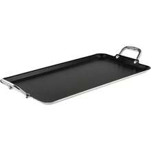 Durable Double Burner Griddle 20 X 11 100 Pure Aluminum With Nonstick NSF Certified For Frying Searing Grilling Browning Ideal For Home Commercial Kitchen Pack Of 1 - 黑色 - 查看 3
