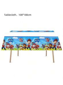 Paw Patrol Paw Patrol Patrol Dog Wallpaper Decoration Birthday Disposable Pe Tablecloth Cartoon Theme Holiday Decoration Birthday,Party Tablecloth,The Perfect Party Gift, A Holiday Gift For Fans Paw Patrol Birthday Decorations Birthday Decorations