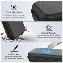 Étui de transport portable pour Nintendo Switch 2 Modèle (2025), sac de voyage à coque rigide pour transporter les accessoires Switch 2, peut contenir jusqu'à 12 cartes de jeu (Noir)