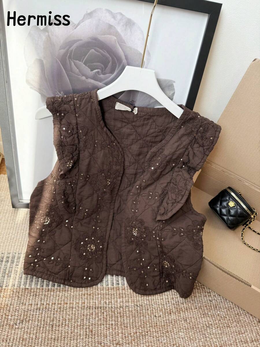 Women Tops - 巧克力棕 - 查看 1