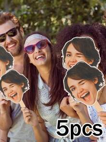 Personalized Face (1/3/5/10 Pieces) | Suitable For Bachelor Party Favors, Wedding Photo Props, Groom Face Decorations, Reusable Fan Prop, Fun Party Fan, Wedding Photo Accessory, Birthday Party Decoration, Mother's Day Gift, Unique Gift - Multicolor - View 11