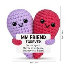 1 件可爱手工编织趣味钩针挂饰玩偶装饰带卡，包含爱心、橘猫、小猫、咖啡、啤酒、蜜蜂、粉色茶杯、鹅、乌龟、卧室、办公室、客厅、家居、风景、汽车装饰、窗户装饰、家居装饰、毛绒玩具、门前土豆、针织毛绒动物、钩针毛绒礼物 - 彩色 - 查看 13