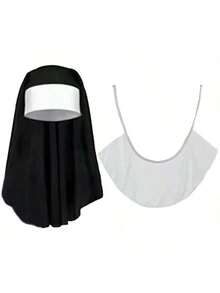 Halloween New Arrival In Stock Cosplay Costume Set, Sexy European Style Temptation Lingerie Headscarf Cross Stockings, Back To School Single Party Masquerade Ball Missionary Role Play Prop