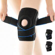 Rodillera Ortopedica, 1Pz Rodilleras Deportiva para Dolor de Rodillas, Rodillera Gym Ajustable con Protector Estabilizador para Gym, Basquetbol, Voleibol, Correr, Rodillera de Compresion para Mujeres y Hombres - Azul - Ver 1