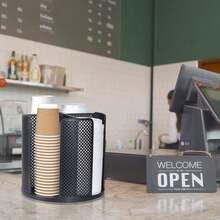 4-Fach Weihnachts-Tassen und Deckel Organizer, drehbarer Kaffeetassen Halter, geeignet für Badezimmer, Esszimmer, Lounge, Kaffeestation, Bar, Buffet, Schrank, Theke - Verschiedenfarbig - Übersicht 9