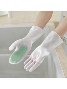 Rubber Latex Dishwashing Gloves, Waterproof, Lead-Free, Multi-Purpose, Essential For Kitchen, Bathroom, Outdoor Cleaning, Household Chores & Laundry