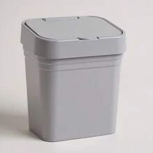 2.8L Sink Trash Can With Lid – Organized And Hygienic Kitchen – Durable And Easy To Clean - Xám - Xem 1