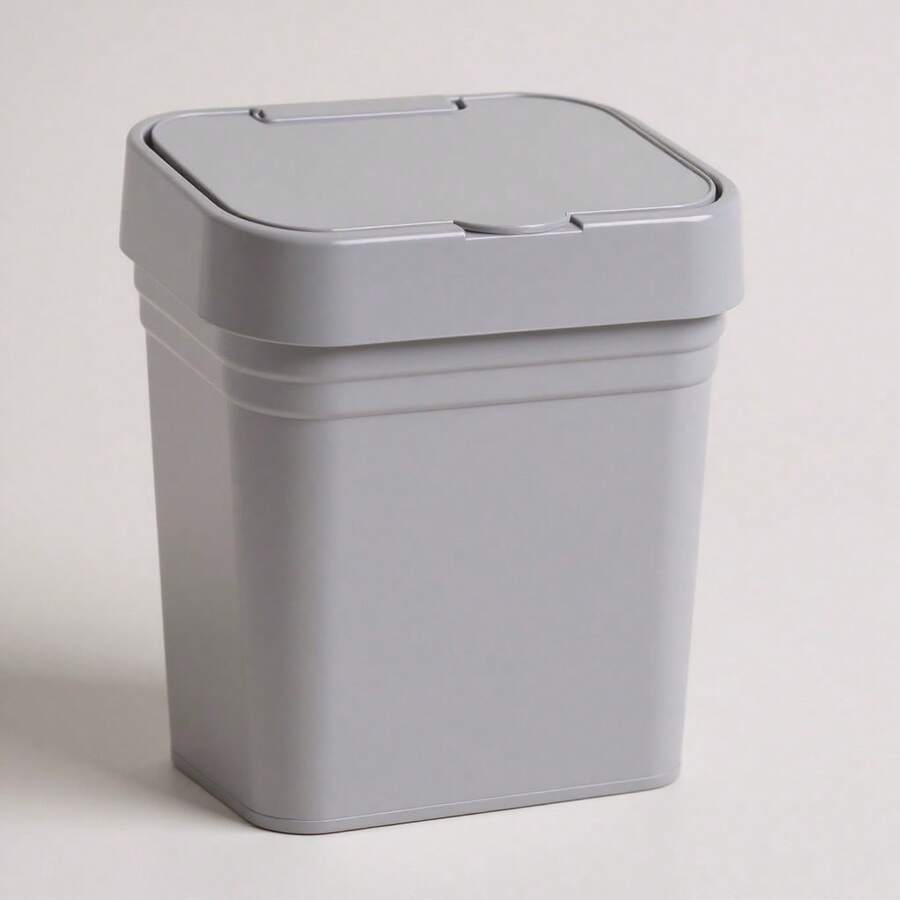2.8L Sink Trash Can With Lid – Organized And Hygienic Kitchen – Durable And Easy To Clean - Xám - Xem 1