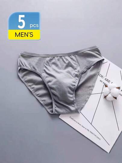 5pcs/Pack Men's Disposable Underwear, Pure, Sterile, Individually Packaged, Change Daily Without Washing, Travel & Boxing Shorts
