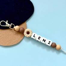 1pc Customized Silicone Bead Keychain, Personalized English Letters, Name Keychain, Bag Accessories, Unique Customized Gifts - Silicone Keychain - View 31