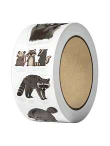 500pcs/Roll Cat Expression Stickers, Suitable For Decorating Handbags, Envelopes, Sealing Stickers - Black - View 2