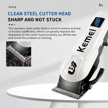 Kemei KM-PG809A/KM-232 Electric Hair Clipper Men's Professional Wireless Electric Hair Clipper/Beard Trimmer Rechargeable Hair Cutting Machine With Adjustable Hair Cutting Accessories Suitable For Home Travel And Barbershops