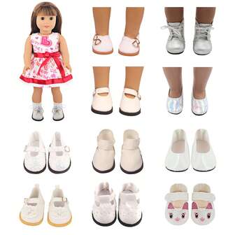 MSYO 1 Pair 18 Inch Reborn Baby Doll Shoes, Sequin Shoes, Ankle Boots, Leather Shoes, Rabbit Eye Shoes, Plush Shoes, Ripped Shoes, Bow Shoes, Flats, Fashionable & Cute Doll Shoes For Summer, Children Toy Doll Accessories, For Boys & Girls, Halloween & Christmas Gifts, Christmas Stocking Stuffers, Holiday Party, Home Decor, Collectibles