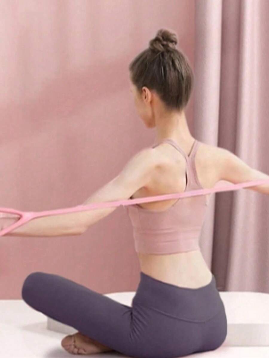 1pc Resistance Band, 8-Shaped Stretching Device For Women, Elastic Rope For Arm, Back, Shoulder And Full Body Workout, Suitable For Legs, Yoga, Pilates, Posture Corrector, Shoulder Stretcher