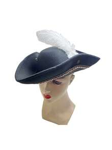 1pc Vintage Pirate Hat, Triangular Pirate Hat, Suitable For Decorating Various Parties, Top Hat, Movie Costume Hat, Clown Hat, Irish Dance Costume, Etc.