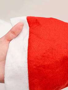 30pcs/20pcs/10pcs/5pcs Holiday Parent-Child Christmas Hat Set - Red Santa Hat For Teens And Kids, Party Decorations And Christmas Holiday Gifts Soft Polyester, Non-Stretch Fabric