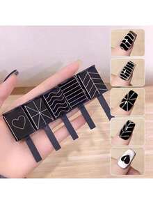 Żelowy lakier do paznokci 3D Cat Eye z magnesami na paznokcie, magnesy na paznokcie w kształcie kociego oka, magnesy na paznokcie z podwójną główką, magnetyczne długopisy do paznokci w paski, akcesoria do paznokci, narzędzia do paznokci, wielofunkcyjny zestaw magnesów do manicure DIY