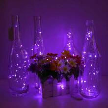 - Paquete de 15 30 luces LED micro estrelladas que funcionan con pilas incluidas, luces de alambre plateado impermeables de hadas, para manualidades, fiestas, jardn, boda, mesa, decoracin - Morado - Ver 6