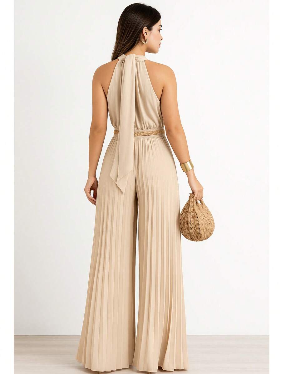 Women Jumpsuits - 米色 - 查看 1