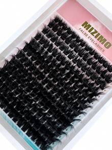 240pcs/216pcs/192pcs/168pcs/144pcs 8D Luxury Fluffy DIY Cluster Lashes - 10-20mm Mixed Length Eyelash Extension 0.07mm Russian D Curl Thick & Reusable Dramatic Lashes Easy For Beginners - 12 Rows 60D/80D/100D/120D/160D/200D Diverse Pack - D - 查看 4