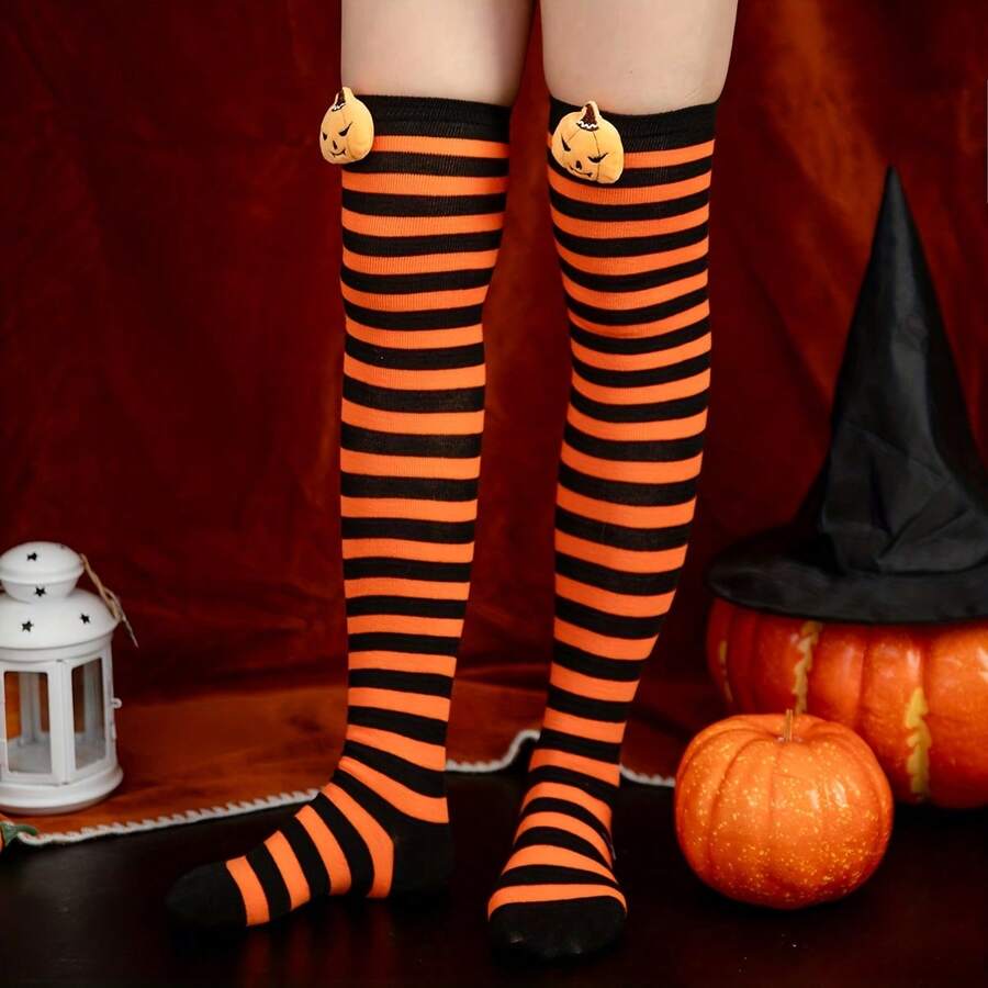 Children‚Äôs Black & Green Striped Socks