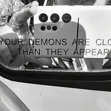 Your Demons Are Closer Than They Look, Mirror Decals, Car Mirror Stickers, Car Decoration Stickers - one-size - View 7