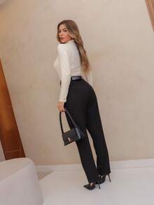 Tailored Pantaloons - With Belt - 黑色 - 查看 4