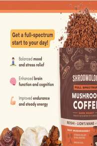 360 Nutrition Instant Mushroom Coffee With Chaga Superfood Mushroom And Prebiotics, Probiotics For Gut Health, And Focus Support | Dark Roast, No Added Sugar 5 Oz (Gut Blend) - Tên hương vị B - Xem 4