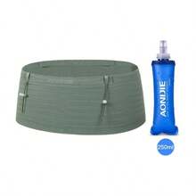 - Cinturn de correr con frasco suave de 250 ml para mujeres y hombres, ligero y antideslizante, color negro, se adapta a todos los tamaos de telfonos, pasaporte y ms, Verde , L, - inicial - Ver 8