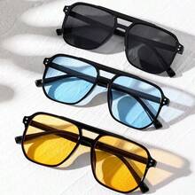 Multi-Color Retro Large Frame Fashion Versatile Daily Wear Sunglasses For Men