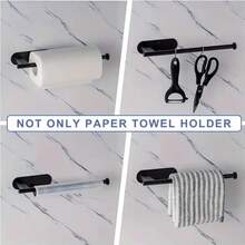 Stainless Steel Paper Towel Holder - SUS 304 Stainless Steel, Self-Adhesive Under Cabinet, Or Wall-Mounted Paper Towel Holder For Kitchen And Bathroom - 銀色 - 查看 3