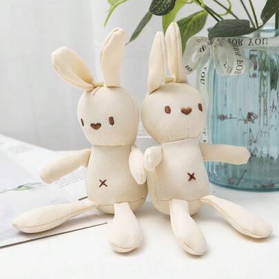 1pc Plush Corn Rabbit Doll, Small Corn Checkered Rabbit Doll, Bag Charm Accessory, Suitable As Birthday Gift, Christmas Gift, Halloween Gift, Christmas Eve Gift, Perfect Gift, Toys, Games