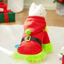 1 件套宠物狗和猫圣诞节服装，圣诞老人服装 - 彩色 - 查看 6