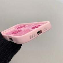 Funda de Teléfono Moderna y Elegante, Funda Rosa para Teléfono con Patrones de Flores Rosadas, Adecuada para Teléfonos Móviles 16/15/14/13/12/11, para Regalar a Familiares/Amigos/Amantes, Fundas Protectoras de Diseñador Lindas y Femeninas para Mujeres - 1 pieza - Ver 4