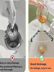 51 Piece Set Of Kitchen Sink Filter, ABS Plastic Triangular Drainage Basket, Non Food Contact Washing Net Filter, Suspended Storage Rack For Bowl Drainage And Food Waste, With Two Adhesive Strips For Easy Installation