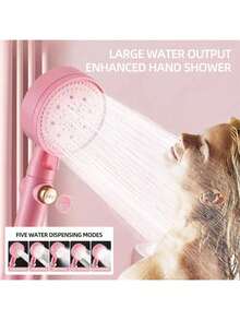 1 peça/3 peças Conjunto de Chuveiro de Alta Pressão com Mangueira e Suporte, Combo de Chuveiro de Chuva de Alta Pressão, Chuveiro Manual Economizador de Água, 6 L/min para Pele e Cabelo Secos, Acessórios de Banheiro, Experiência de Banho, Adequado para Casa, Hotel, Trailer