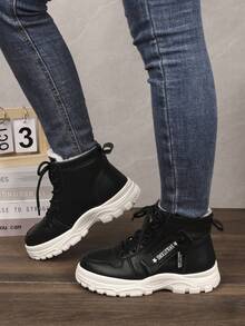 Botas de nieve con suela gruesa de moda para mujer