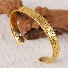 Pure Copper Bracelets For Men Matte Adjustable Cuff Vintage Magnetic 9mm Wide Energy Health Bangles Jewelry Resizable