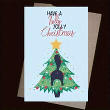 1 pièce, Carte de Noël, Joyeux Noël, Ayez un Noël joyeux, Sapin de Noël, Derrière de chat, Carte de Noël amusante, Carte de Noël pour épouse ou époux, Carte de Noël pour amateurs de chats, Carte de Noël pour amis, Carte de Noël