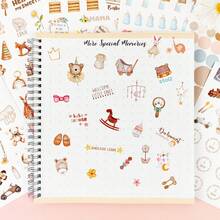 4 Blatt Baby Aufkleber, Braun/Blau, Deutsch/Englisch, wasserfeste Vinyl Aufkleber, für DIY Memo, Tagebuch, Wasserflasche, Notizbuch Dekoration, Aufkleber Buch, Baby Aufkleber, Babymonat Aufkleber, Neugeborenen Meilenstein Aufkleber, Baby Spielzeug Aufkleber, Baby Jungen Album, Baby's erstes Jahr Kalender