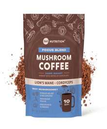 360 Nutrition Instant Mushroom Coffee With Chaga Superfood Mushroom And Prebiotics, Probiotics For Gut Health, And Focus Support | Dark Roast, No Added Sugar 5 Oz (Gut Blend) - Tên hương vịA - Xem 1