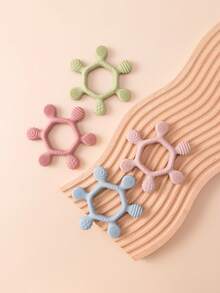 PopLittleOne 1 món đồ chơi gặm nướu bằng silicone cho bé màu trơn họa tiết dễ thương phụ kiện mềm cho trẻ sơ sinh rèn luyện xúc giác đồ dùng cho bé - Nhiều màu - Xem 6