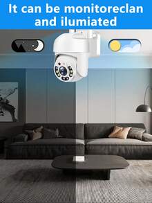 Dual Antennas WiFi Security Camera, 1080P PTZ IP Camera With Clear Night Vision And Motion Detection For Home