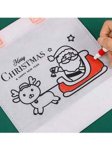 12pcs Christmas Gift Bags, Snowman/Christmas Tree/Santa Claus Pattern, Can Be Graffiti DIY Color, Desktop Decoration Supplies, Christmas Party Decoration Supplies, Suitable For Holiday Parties, Theme Events, Gift Packaging Supplies, Send To Family And Friends Christmas Christmas Decorations Christmas Pajamas Christmas Gifts Christmas Decor